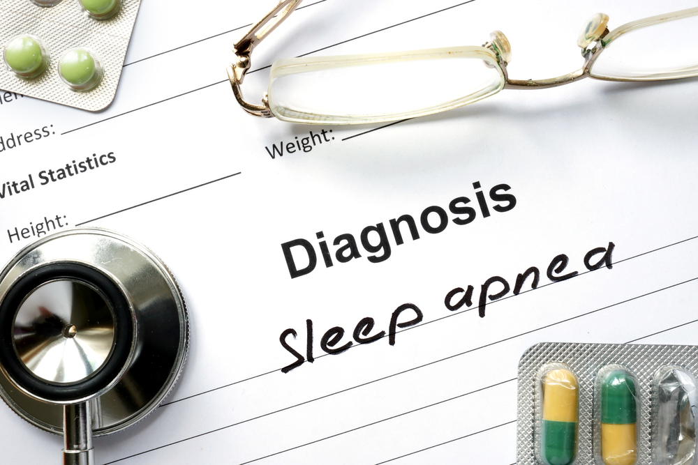 Sleep apnea diagnosis with pills and stethoscope