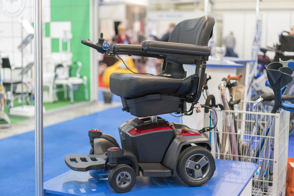 Motorized wheelchair at exhibition